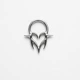 Piercing con cuore e punte in Titanio G23 - Piercing per Lobo, helix, daith, septum