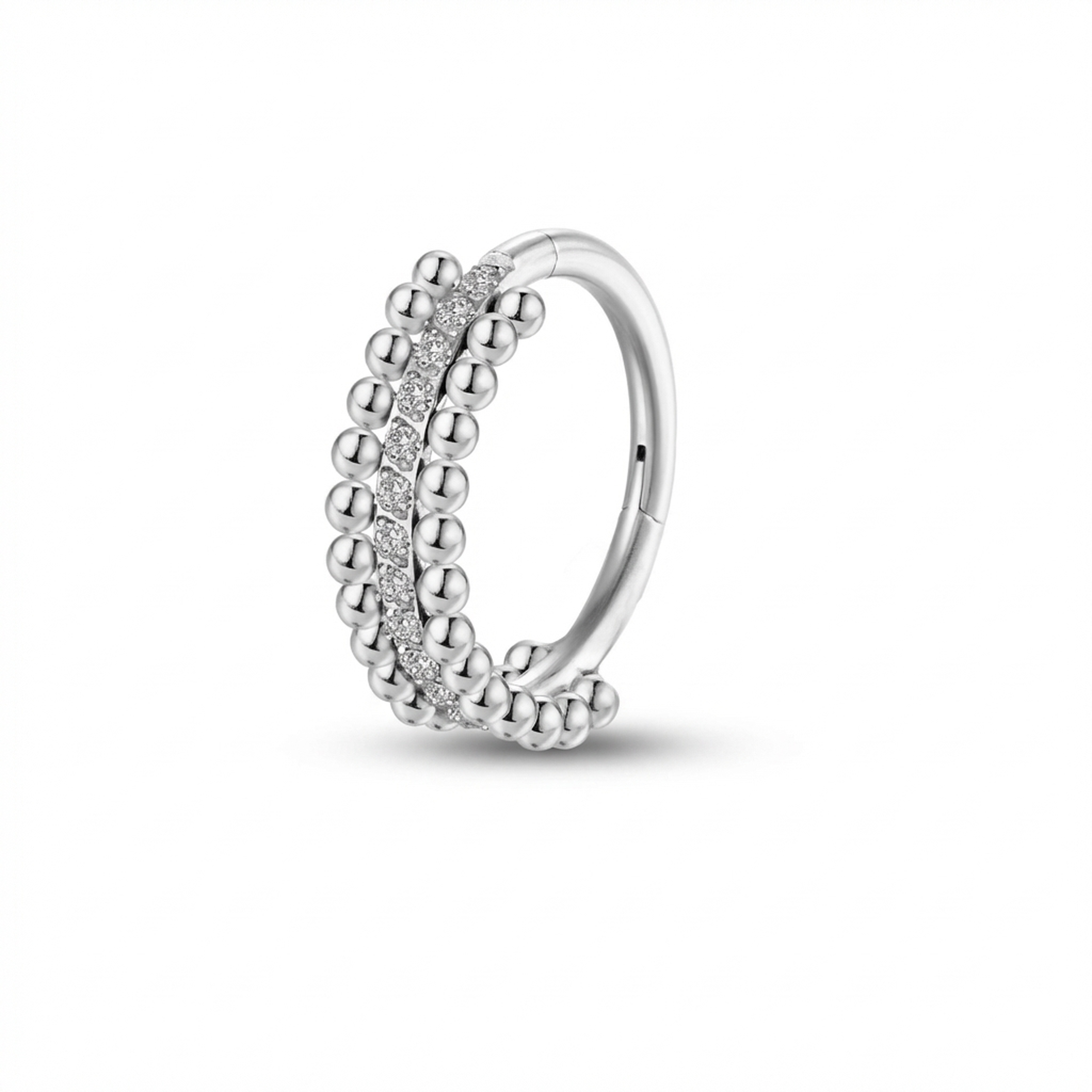 Piercing con zirconi e palline in Titanio G23 - Piercing per helix