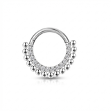 Piercing con zirconi e palline in Titanio G23 - Piercing per Lobo, helix, daith, septum