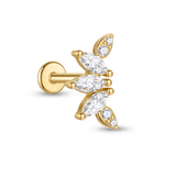 Piercing con zirconi in Titanio G23- Piercing per Lobo, helix, forward helix, conch, flat, tragus