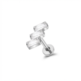 Piercing con zirconi in Titanio G23- Piercing per Lobo, helix, forward helix, conch, flat, tragus