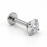 Labret con zircone da 4mm in acciaio chirurgico 316L