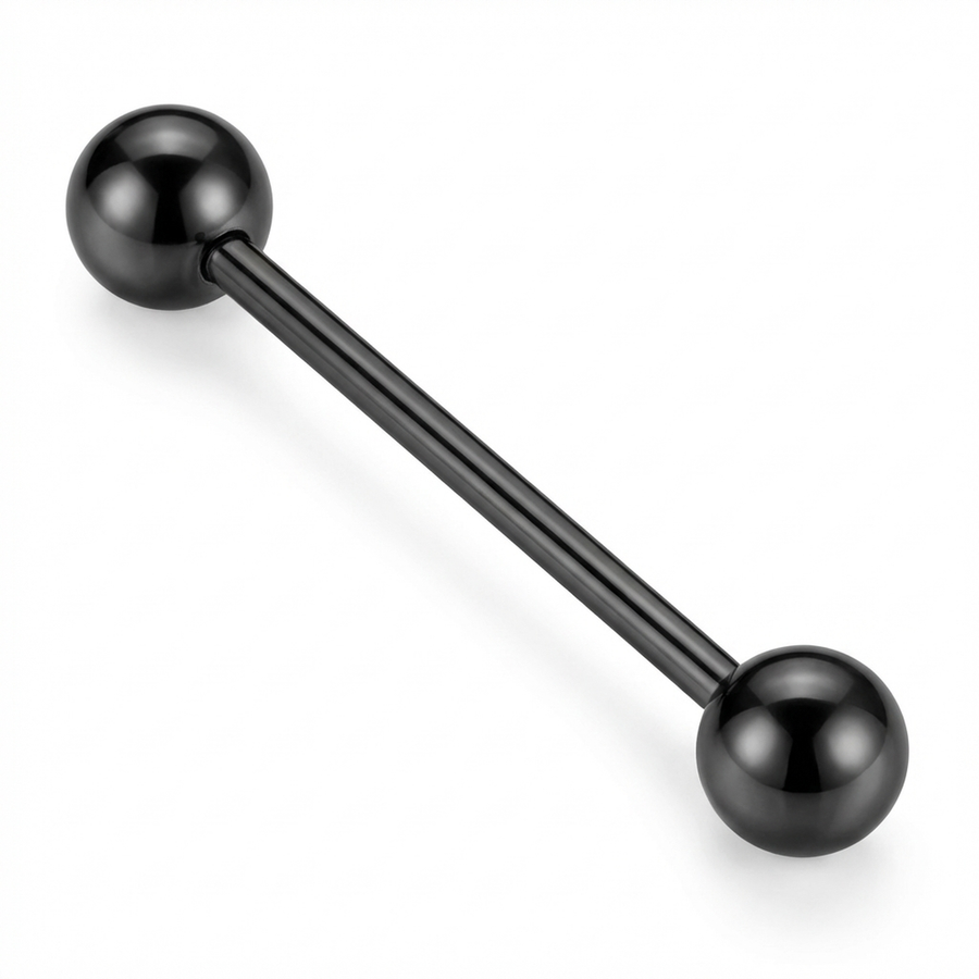 Barretta con palline in Titanio F136 - Piercing per Lingua e nipple