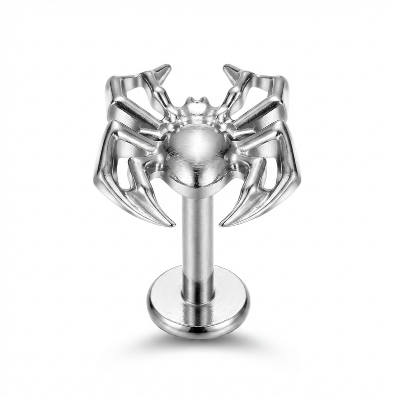 Piercing con ragnetto in Titanio G23- Piercing per Lobo, helix, forward helix, conch, flat, tragus