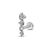 Piercing con zirconi in Titanio G23 - Piercing per lobo, helix, forward helix, conch, flat, tragus