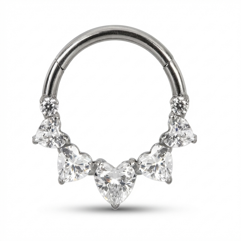 Piercing con zirconi in Titanio G23- Piercing per Lobo, helix, daith, septum