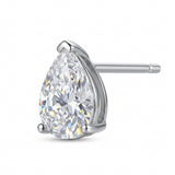 Orecchini a Lobo in Argento 925 Dorato con Zircone a Goccia 6x9mm