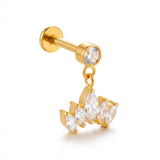 Piercing con cinque petali pendenti in Titanio - Piercing per orecchio