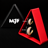 Set Coppia Cerchietti a goccia color Oro con Zirconi in Argento 925 – Misure 8+10 mm / 8+12mm / 10+12 mm