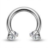 Piercing con zirconi in Titanio G23 - Piercing per nostril