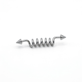 Barbell Industrial a Spirale in Acciaio Chirurgico 316L con Coni