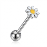 Piercing con margherita in Titanio F136 - Piercing per lingua