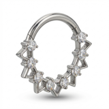 Piercing con zirconi in Titanio G23 - Piercing per Lobo, helix, daith, septum