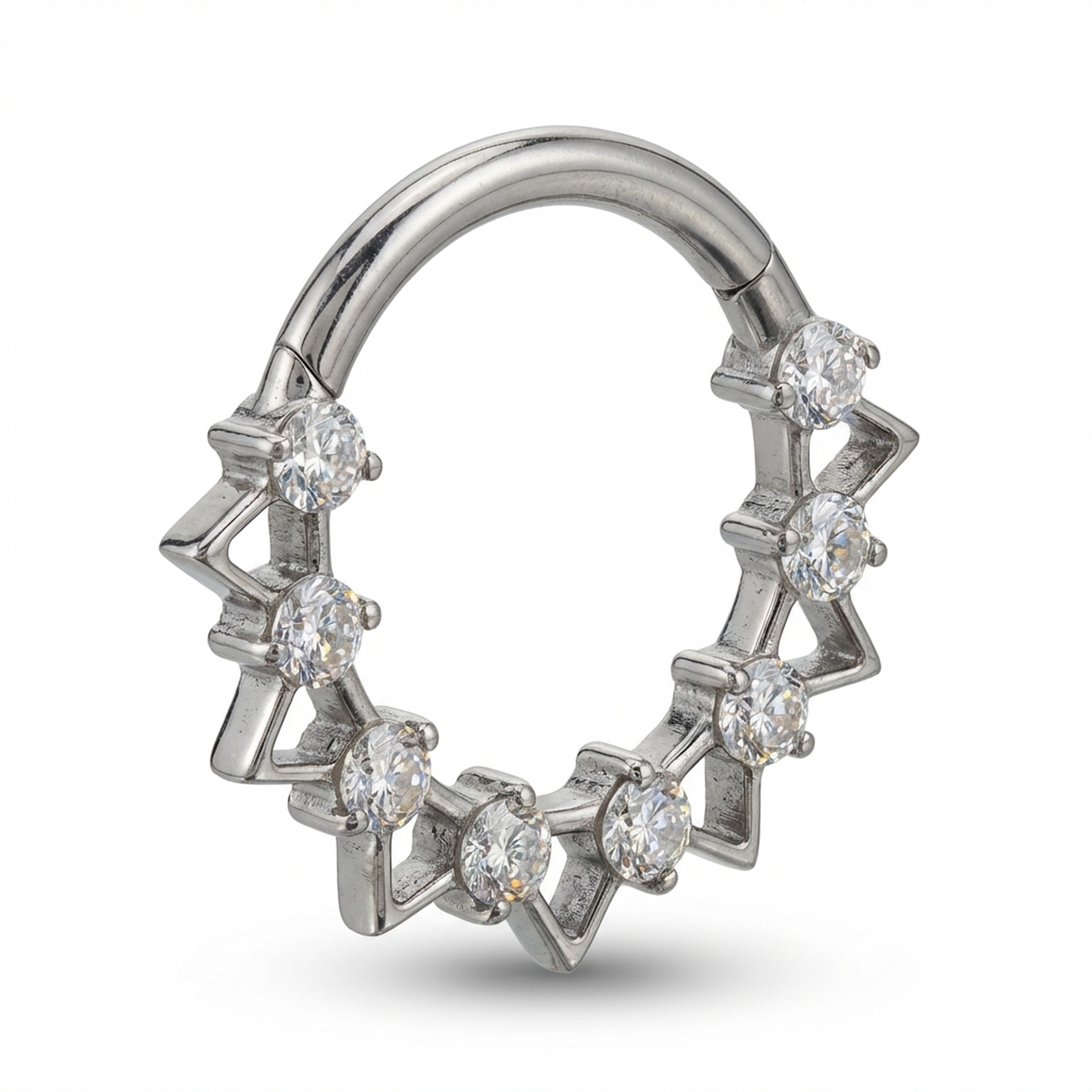 Piercing con zirconi in Titanio G23 - Piercing per Lobo, helix, daith, septum