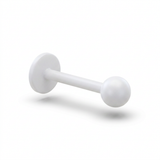 Labret in Teflon con palline 5x6 mm materiale anallergico e flessibile