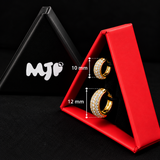 Set Coppia Cerchietti color Oro con Zirconi in Argento 925 color Oro – Misure 8+10 mm / 8+12 mm / 10+12 mm