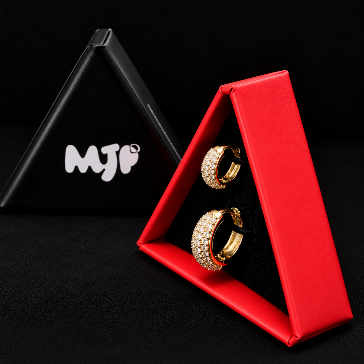 Set Coppia Cerchietti color Oro con Zirconi in Argento 925 color Oro – Misure 8+10 mm / 10+12 mm