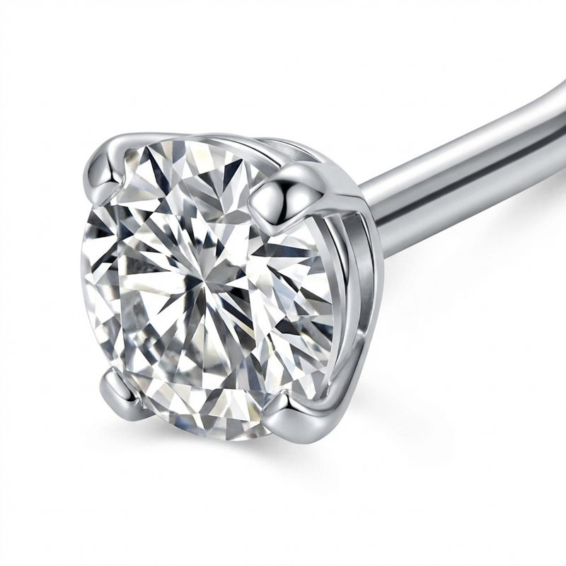 Piercing con zircone in Titanio G23- Piercing per naso