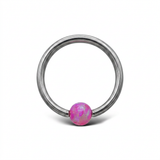 PIERCING CON PALLINA OPALE ROSA
