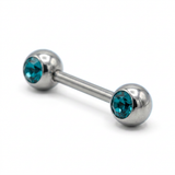 Piercing con zirconi in Acciaio Chirurgico 316L - Piercing per Nipple