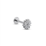 Piercing in titanio con piattello