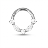 Piercing con zirconi in Titanio G23 - Piercing per Lobo, helix, daith, septum