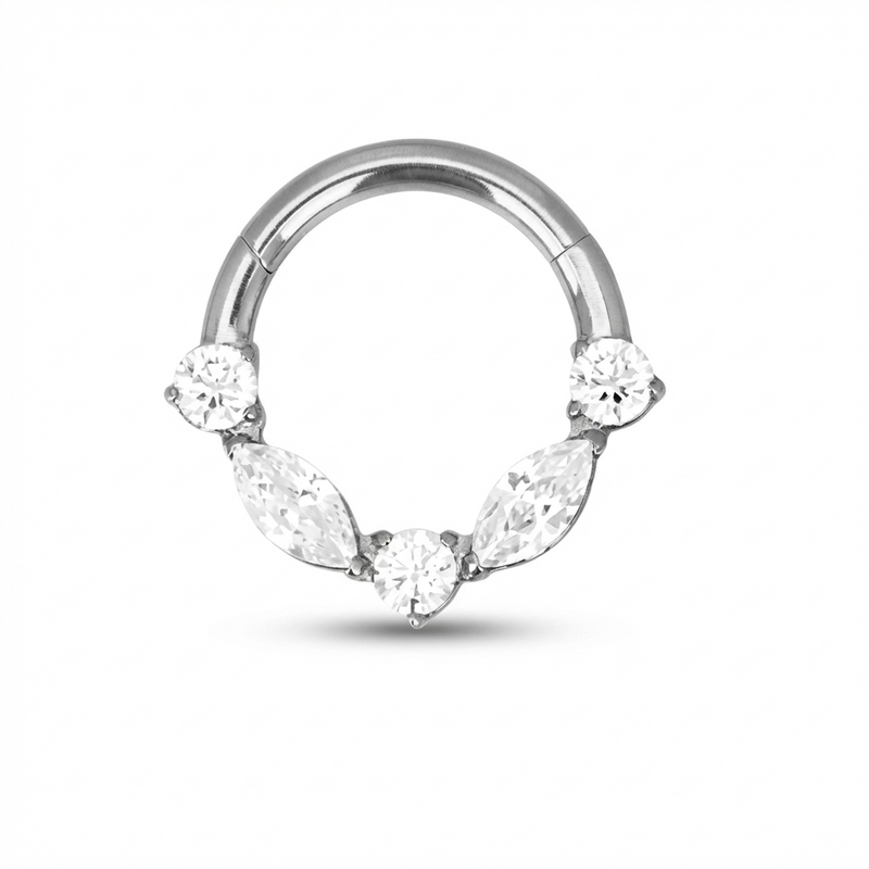 Piercing con zirconi in Titanio G23 - Piercing per Lobo, helix, daith, septum