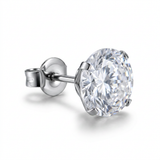 ORECCHINO CON BRILLANTINO TONDO IN ACCIAIO INOX