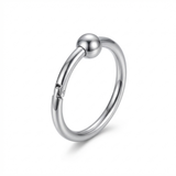 Cerchietto clicker con pallina in Titanio F136 - Piercing per orecchio, naso, labbra, sopracciglio