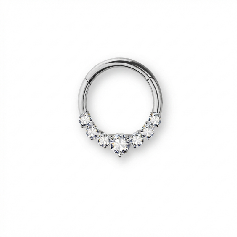 Piercing con zirconi in Titanio G23 - Piercing per lobo, helix, daith, septum