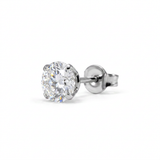 ORECCHINO CON BRILLANTINO TONDO IN ARGENTO