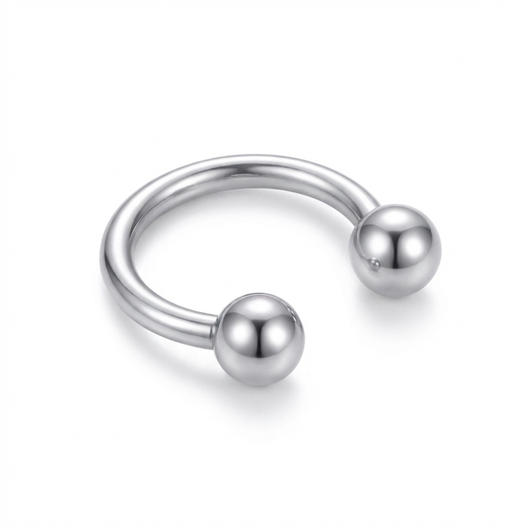 Piercing mezzo cerchio con palline in Titanio F136- Piercing per orecchio