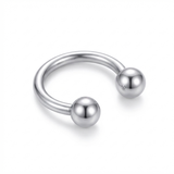 Piercing mezzo cerchio con palline in Titanio F136- Piercing per naso