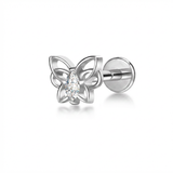 Piercing con zirconi in Titanio G23- Piercing per Lobo, helix, forward helix, conch, flat, tragus