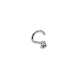 Piercing con zircone e tre palline in Acciaio Chirurgico 316L - Piercing per naso