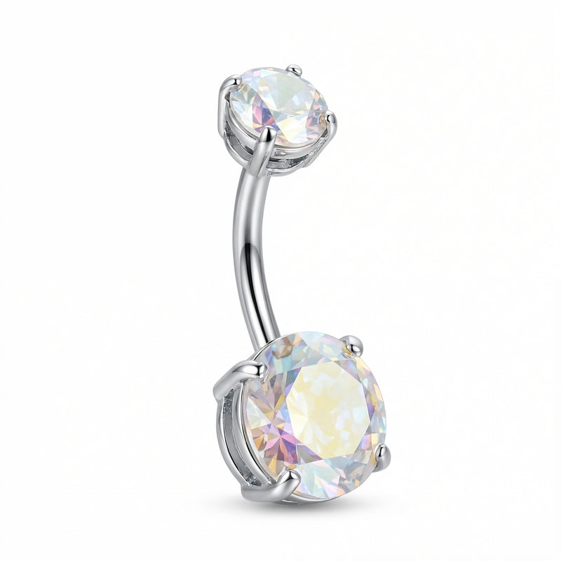 Piercing con zirconi in Titanio F136 - Piercing per ombelico