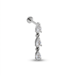 Barretta con Gocce Zirconate Pendenti