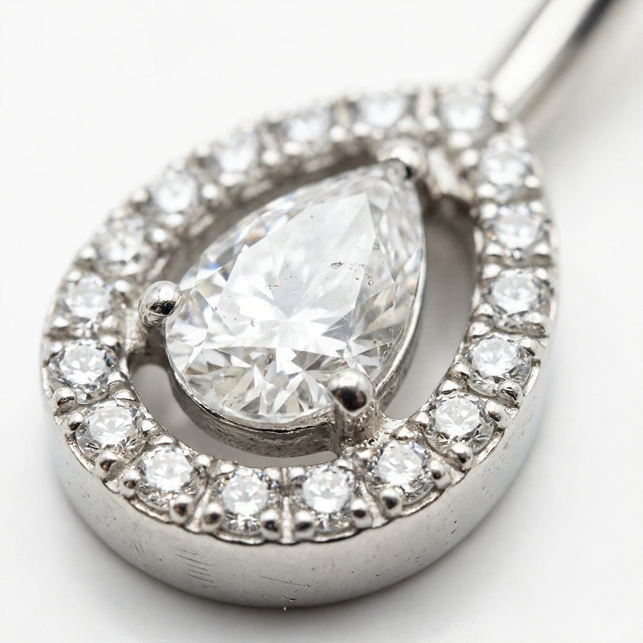 Piercing con zirconi in Titanio G23 - Piercing per ombelico