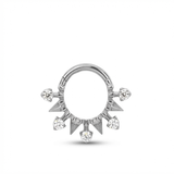 Piercing con zirconi in Titanio G23 - Piercing per Lobo, helix, daith, septum