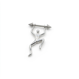 Piercing da Capezzolo in Acciaio Chirurgico 316L con Ciondolo Uomo in Ottone