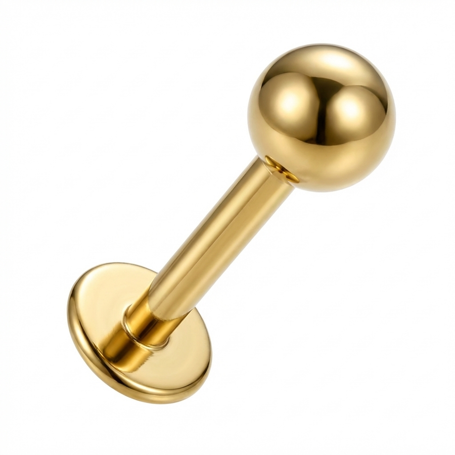 Barretta con pallina in Titanio F136 - Piercing per Lobo, helix, forward helix, conch, flat, tragus, labret