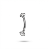 Piercing con zirconi in Titanio G23 - Piercing per Rook, snug, daith, eyebrow