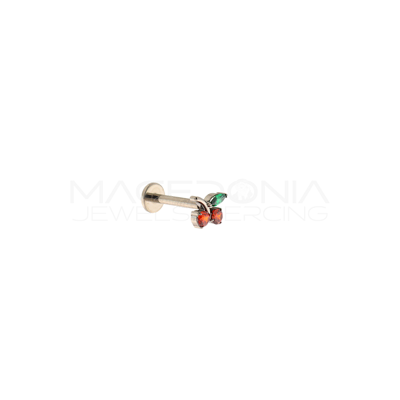 Piercing Corona con Ciliegie in acciaio chirurgico 316L