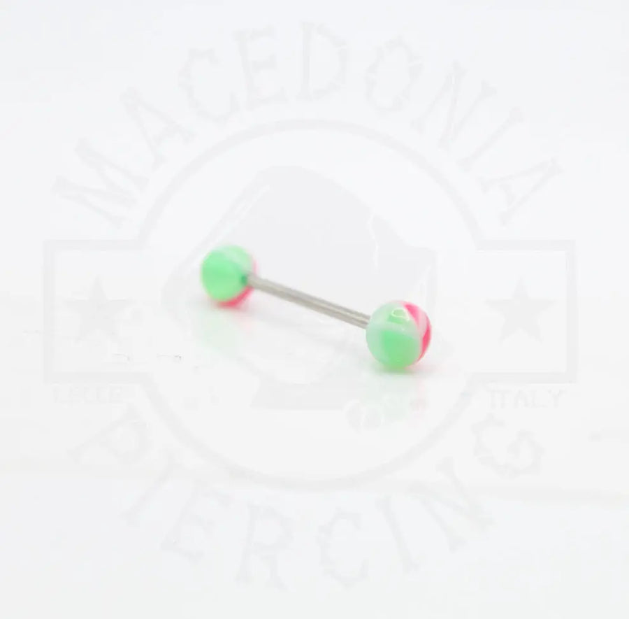 Barbell in Acciaio Chirurgico 316L con Pallina Multicolor