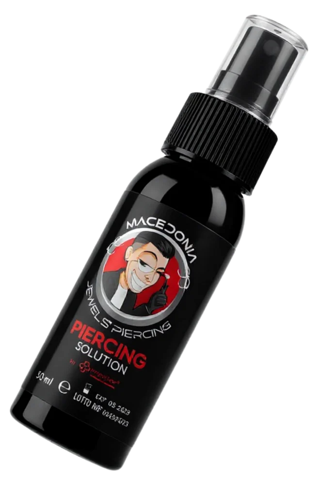 Soluzione salina spray per piercing
